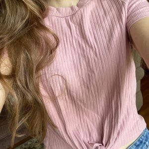 Pink classy crop top